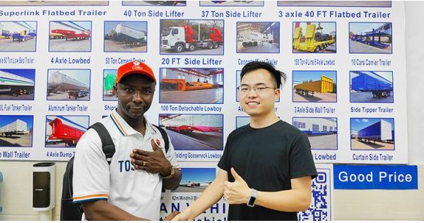 Un cliente jamaiquino compró un remolque de plataforma de 3 ejes de Titan Vehicle