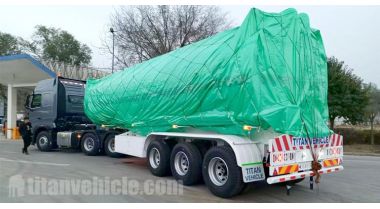 Camión cisterna para combustible diésel de 45.000 litros listo para enviar a Angola