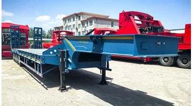Remolque de plataforma baja extensible de 4 ejes se enviará a Guyana