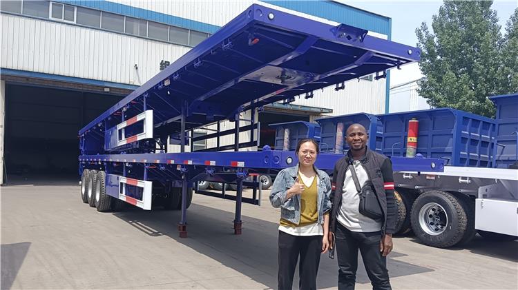 Remolque de cami&oacute;n de plataforma baja de 150 toneladas a la venta en Angola
