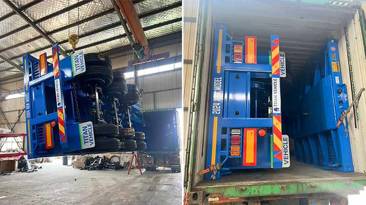 Clientes de Tanzania visitaron TITAN VEHICLE para comprar un remolque de plataforma