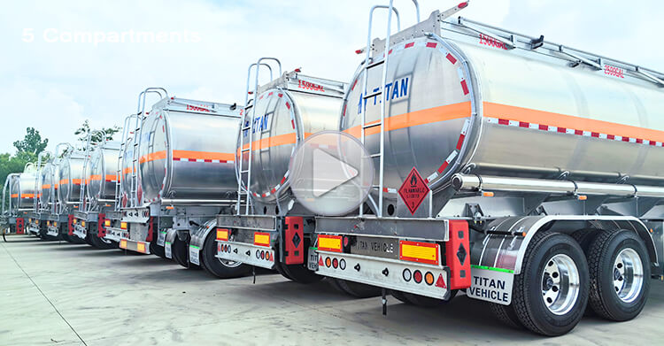 Remolque cisterna de aluminio de 2 ejes en venta en Hait&iacute;