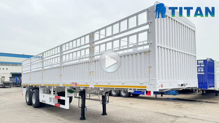 Semirremolque de valla de 2 ejes nuevo con suspensión de bogie en venta en Senegal