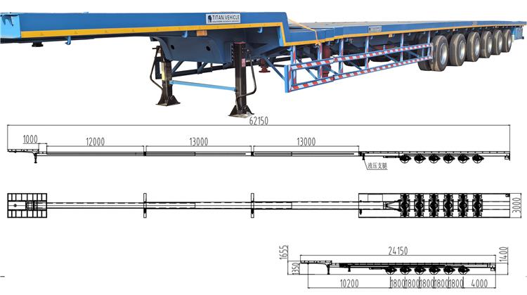Remolque extensible de 6 ejes a la venta en Emiratos &Aacute;rabes Unidos