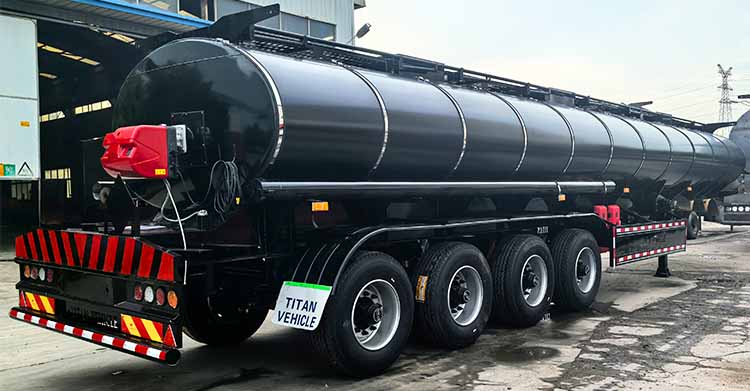 Remolque cisterna de betún de 4 ejes en venta en Guyana