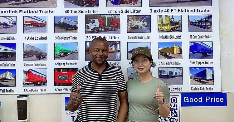 Semirremolque de plataforma plana de 3 ejes y 40 pies en venta en Senegal