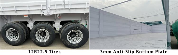 Remolque de tres ejes con puerta lateral a la venta en Uganda