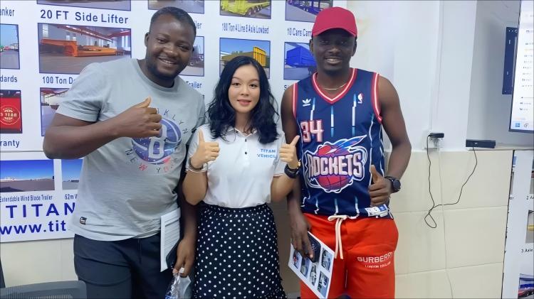 Remolques cisterna para carga seca a granel de 50 CBM en venta en Ghana