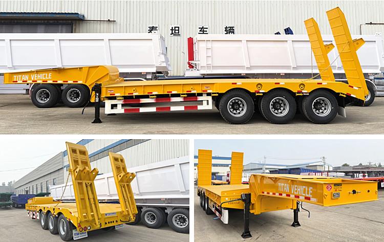 Remolque de plataforma baja TITAN para transporte de excavadoras en Namibia