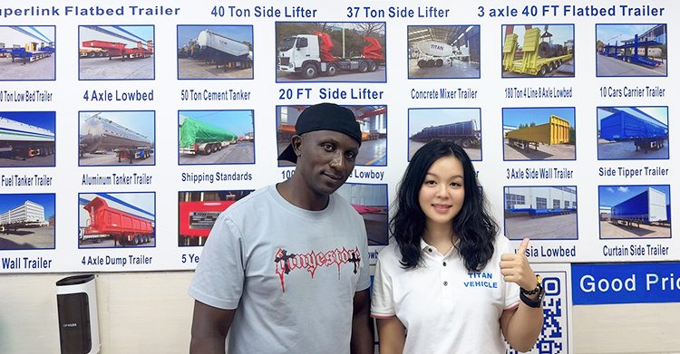 Remolque de plataforma semirremolque de 4 ejes en venta en Zambia