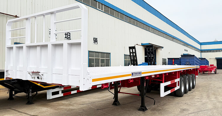 Remolque de plataforma semirremolque de 4 ejes en venta en Zambia