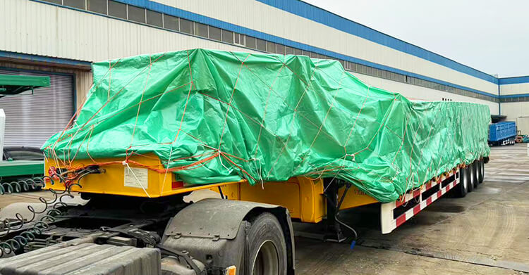 Remolque de plataforma baja de 4 ejes y 100 toneladas en venta en Uganda