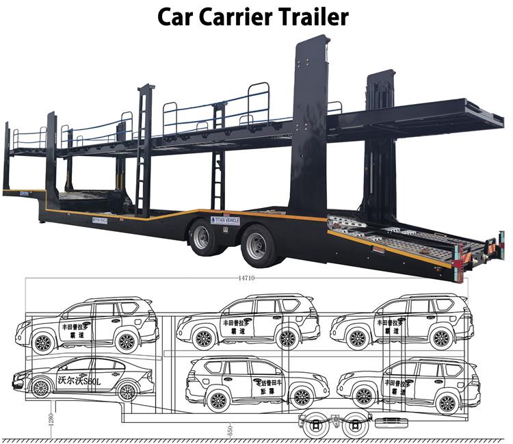 Remolques para transporte de veh&iacute;culos de 2 ejes en venta en Namibia