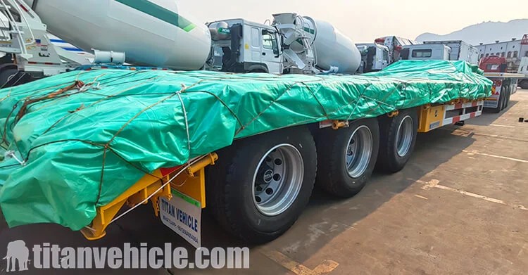 Remolque de plataforma baja de 3 ejes y 60 toneladas en venta en Zambia