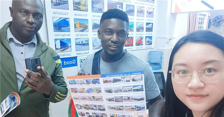 Remolque de plataforma baja de 2 ejes y 50 toneladas en venta en Ghana