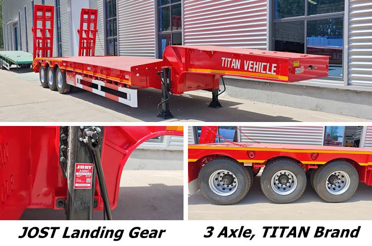 Un cliente nigeriano visita TITAN para comprar un remolque de plataforma baja de 3 ejes.
