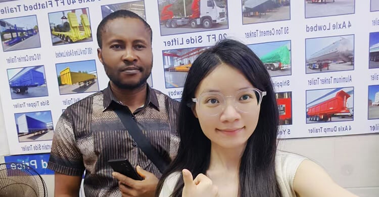 Remolque de plataforma de 4 ejes en venta en Zambia