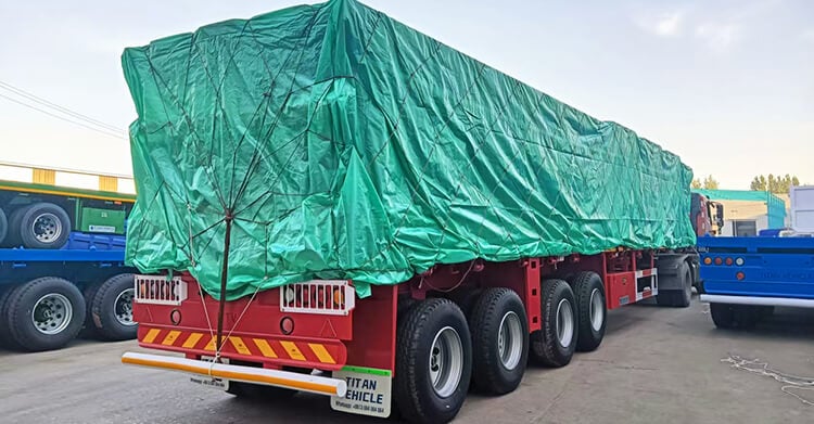 Remolque de plataforma de 4 ejes en venta en Zambia