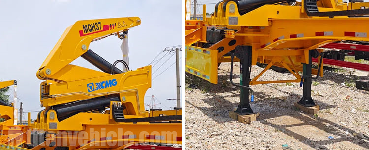 Remolque portacontenedores de 37 toneladas con carga lateral en venta en Angola