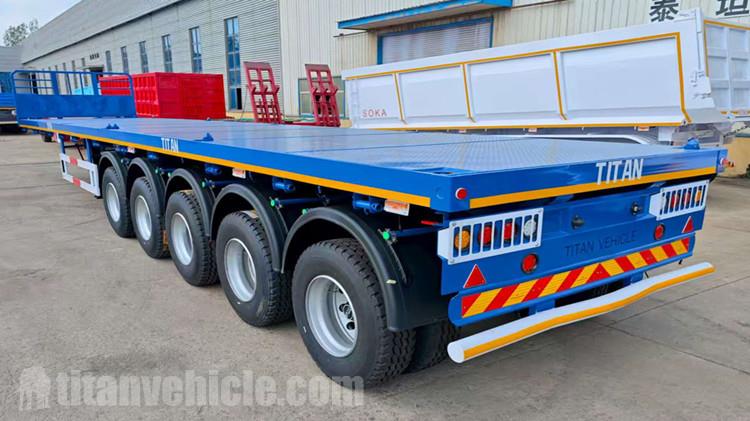 Cliente de Togo acude a TITAN para comprar un remolque de plataforma de 5 ejes