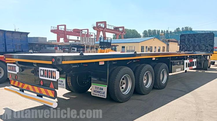 Remolque de plataforma de 3 ejes con pared frontal en venta en Filipinas
