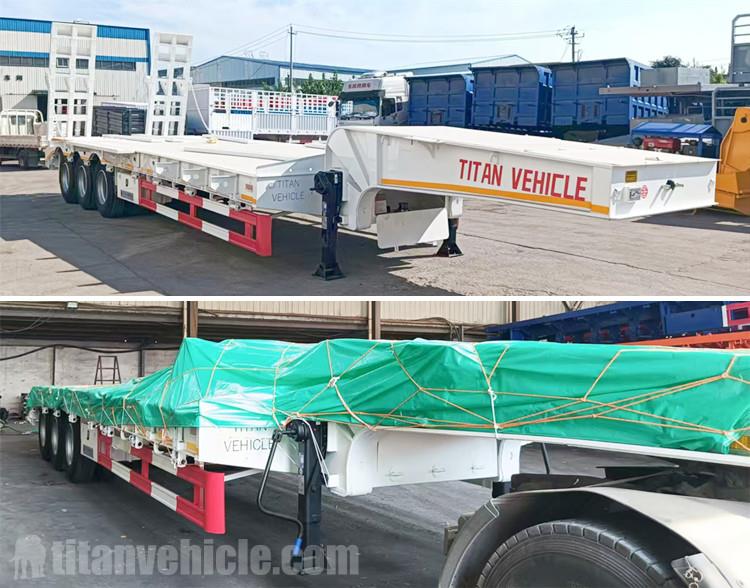 Clientes de Namibia visitan TITAN para comprar un remolque de plataforma baja