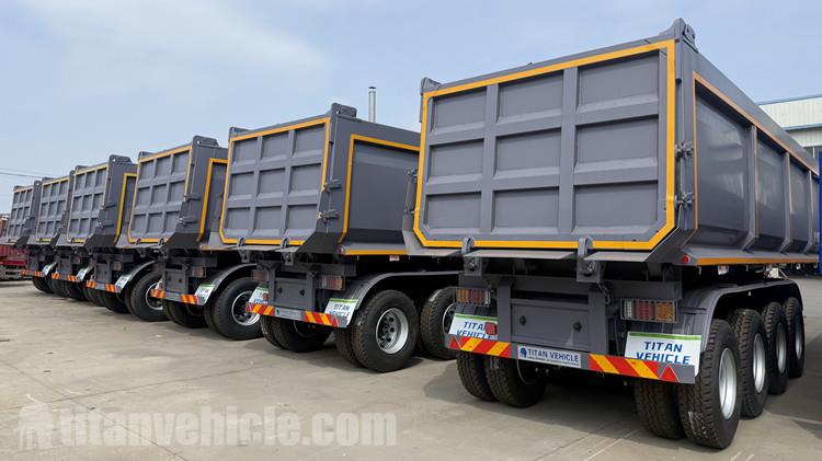 Remolque volquete de 80 toneladas y 4 ejes en venta en Senegal
