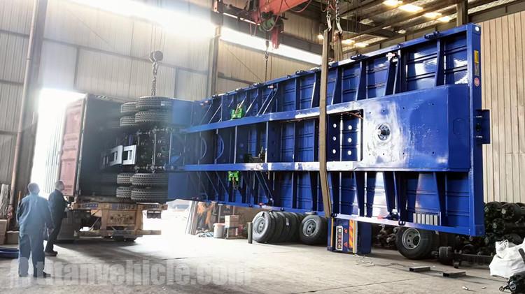 Remolque de plataforma de 4 ejes en venta cerca de mí en Ghana