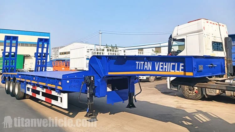 Remolque de plataforma baja de 3 ejes en venta en Tanzania