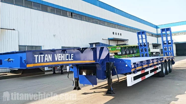 Remolque de plataforma baja de 3 ejes en venta en Tanzania