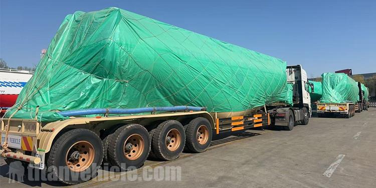 Clientes de Gambia visitan TITAN para adquirir un remolque cisterna de cemento a granel de 4 ejes