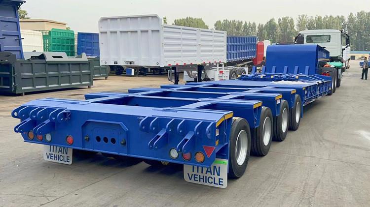 Clientes de Zambia visitan la fábrica de TITAN para comprar un remolque de plataforma baja