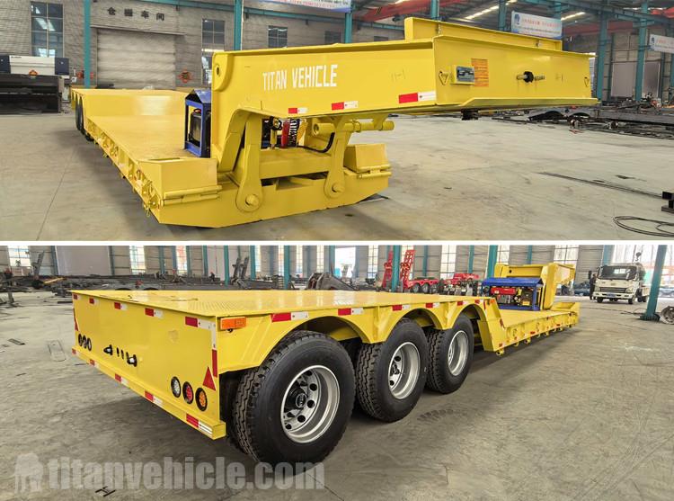 Se vende remolque de plataforma baja desmontable de 3 ejes y 80 toneladas en Ghana.