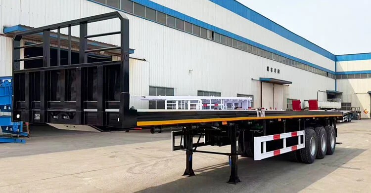 Remolque de plataforma plana de tres ejes en venta en Zambia