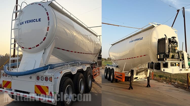 Remolque cisterna para cemento a granel de 40 m³ en venta en Arabia Saudita.