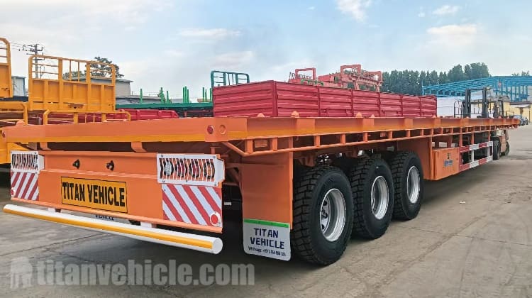 Semirremolque de plataforma plana de 40 pies en venta en Uganda.
