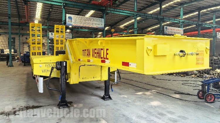 Remolque de plataforma baja de tres ejes en venta en Nigeria