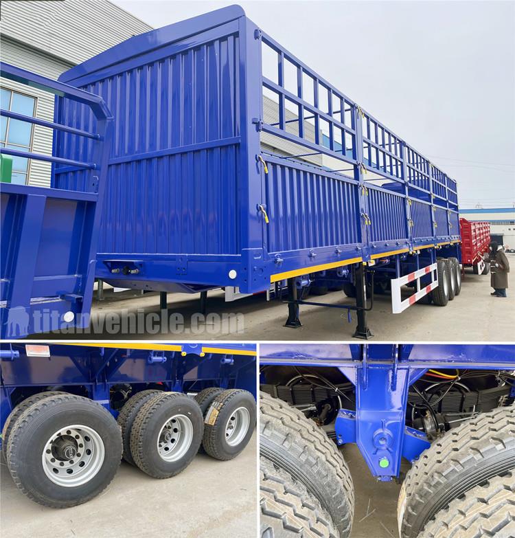 Cliente de Mozambique visita TITAN para comprar un semirremolque de carga con valla.