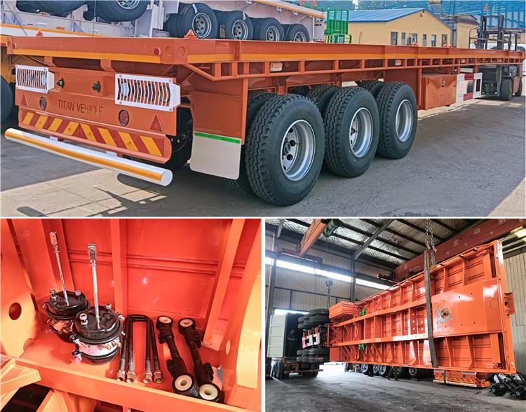 Remolque de plataforma de tres ejes en venta en Zambia