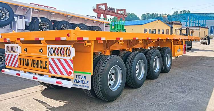 Precio del remolque de plataforma plana Titan de 4 ejes en Mali