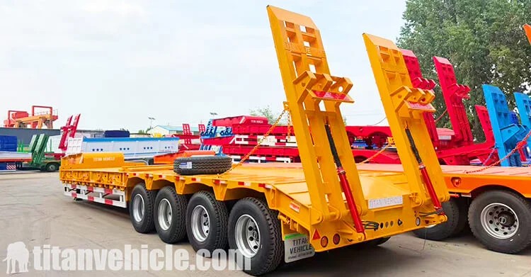 Precio de remolque de plataforma baja de 4 ejes en Uganda
