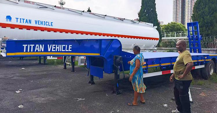 Remolque de plataforma baja de 3 ejes en venta en Ghana