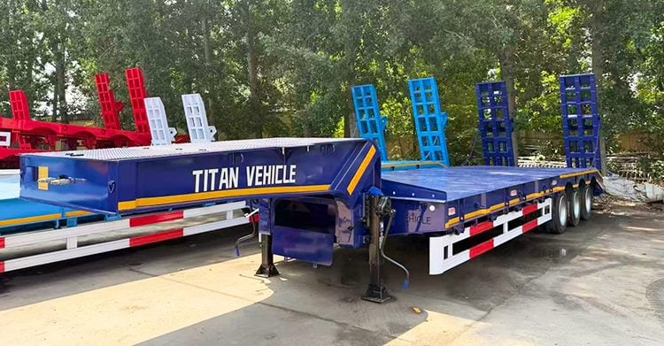Remolque de plataforma baja de 3 ejes en venta en Ghana