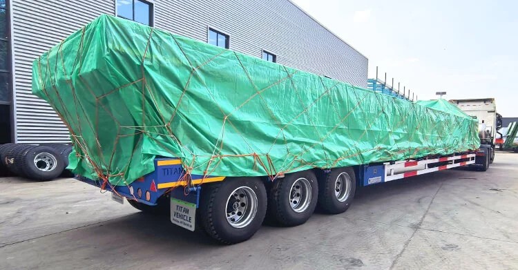 Remolque de plataforma baja de 3 ejes en venta en Ghana