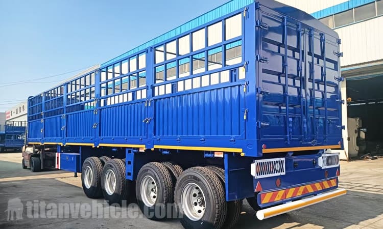 Semirremolque de carga de 4 ejes con valla en venta en Tanzania