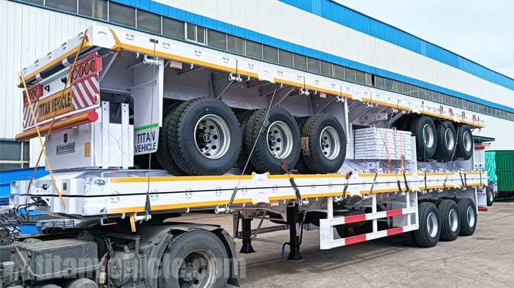 Remolque de tres ejes con laterales abatibles a la venta en Mozambique