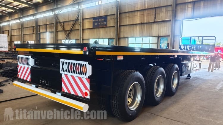Remolque de plataforma plana de tres ejes en venta en Mali