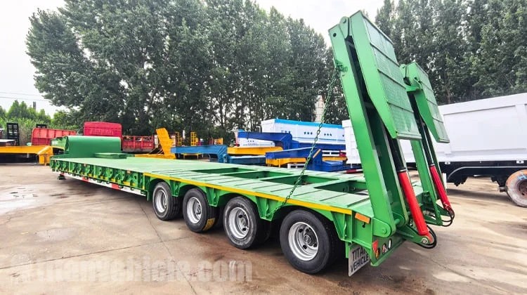 Semirremolque de plataforma baja de 100 toneladas en venta en Sierra Leona.