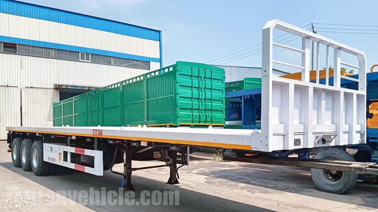 Cliente de Costa Rica visita la fábrica de TITAN para comprar un remolque de plataforma.