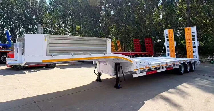 Remolque de plataforma baja de 3 ejes en venta en Tanzania